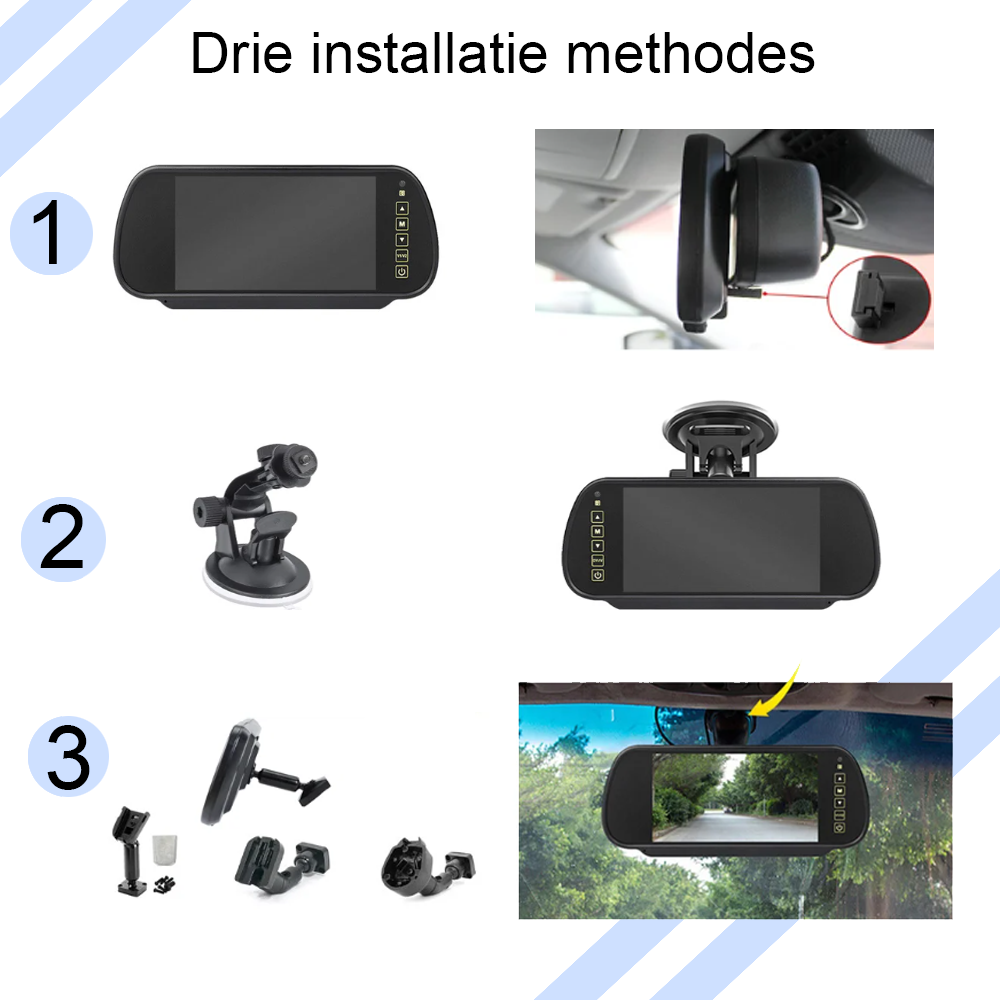 Mercedes Citan - Renault Kango 2012-2021 - Achteruitrijcamera + display