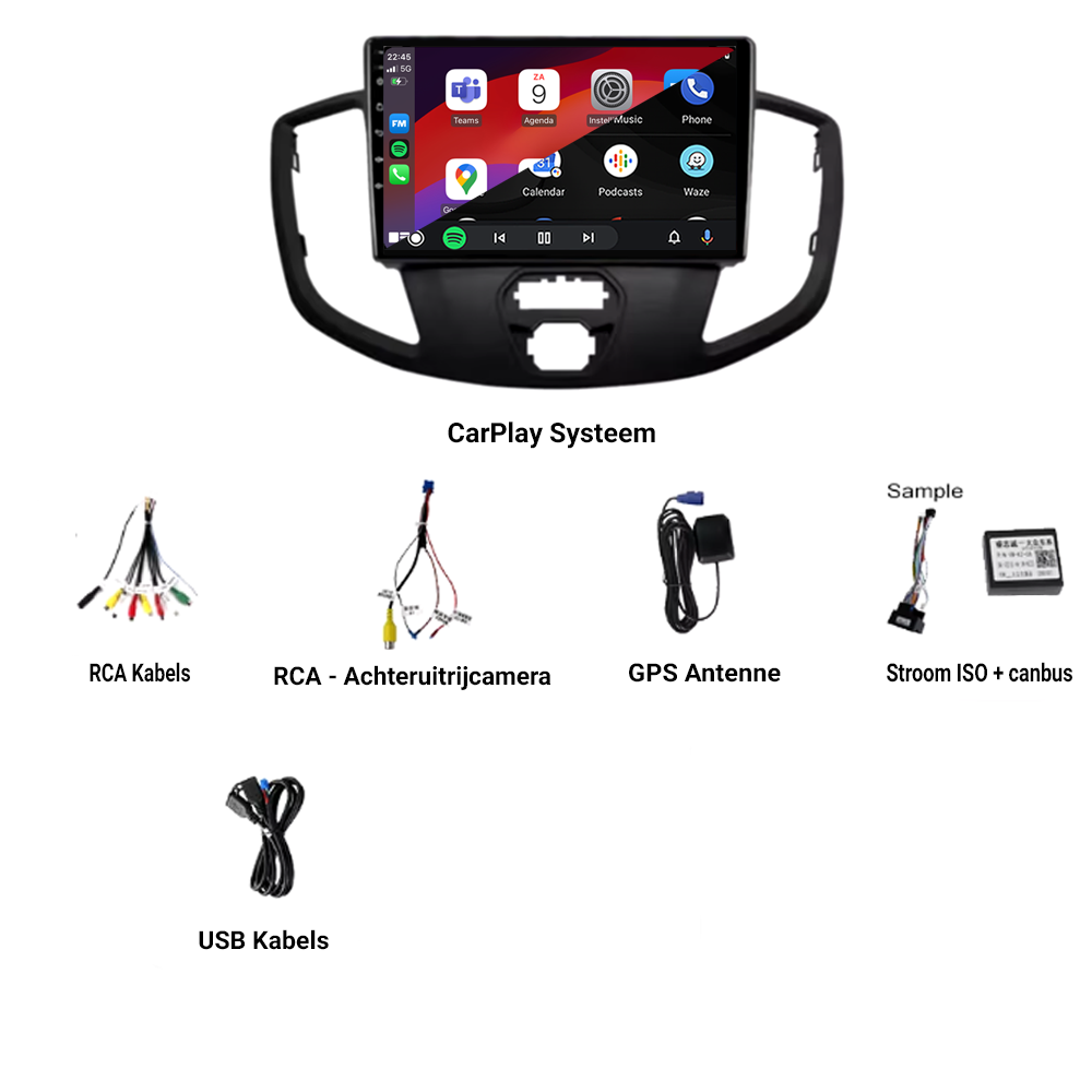 Ford Transit & | CarPlay & Android Auto | 2015–2020 | 32 GB
