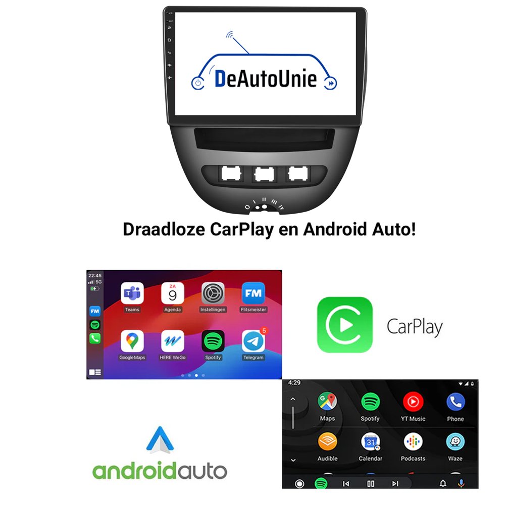 Toyota Aygo - Peugeot 107 - Citroën C1 - 2005-2013 | CarPlay & Android auto
