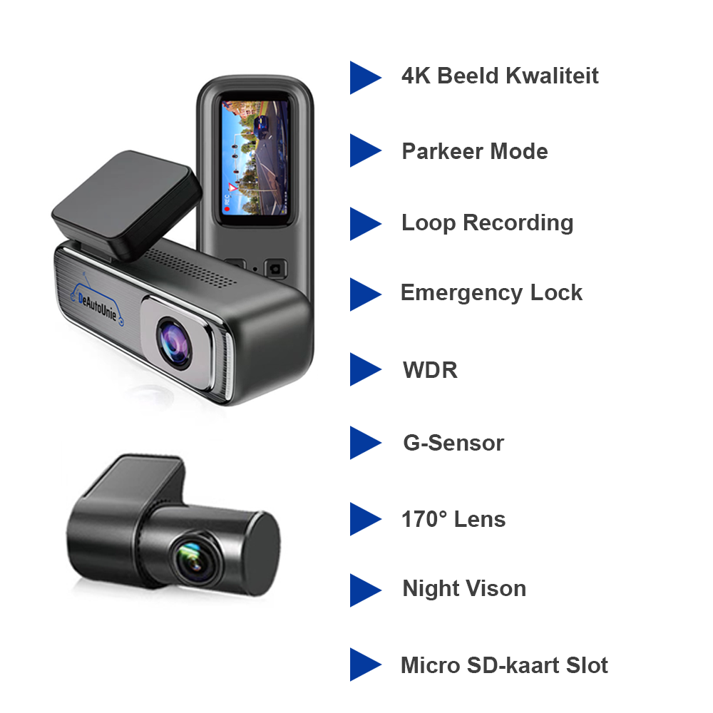 Dashcam | Voor & Achter Camera | D2 Pro