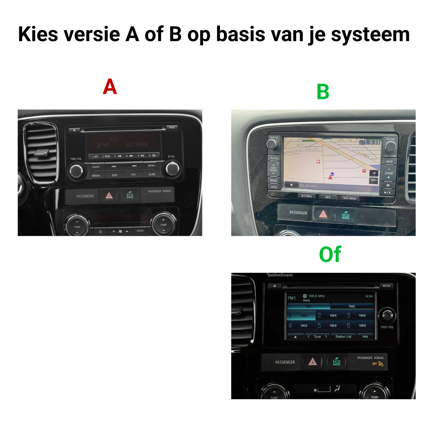 Mitsubishi Outlander | Carplay und Android Auto | 2012 - 2018