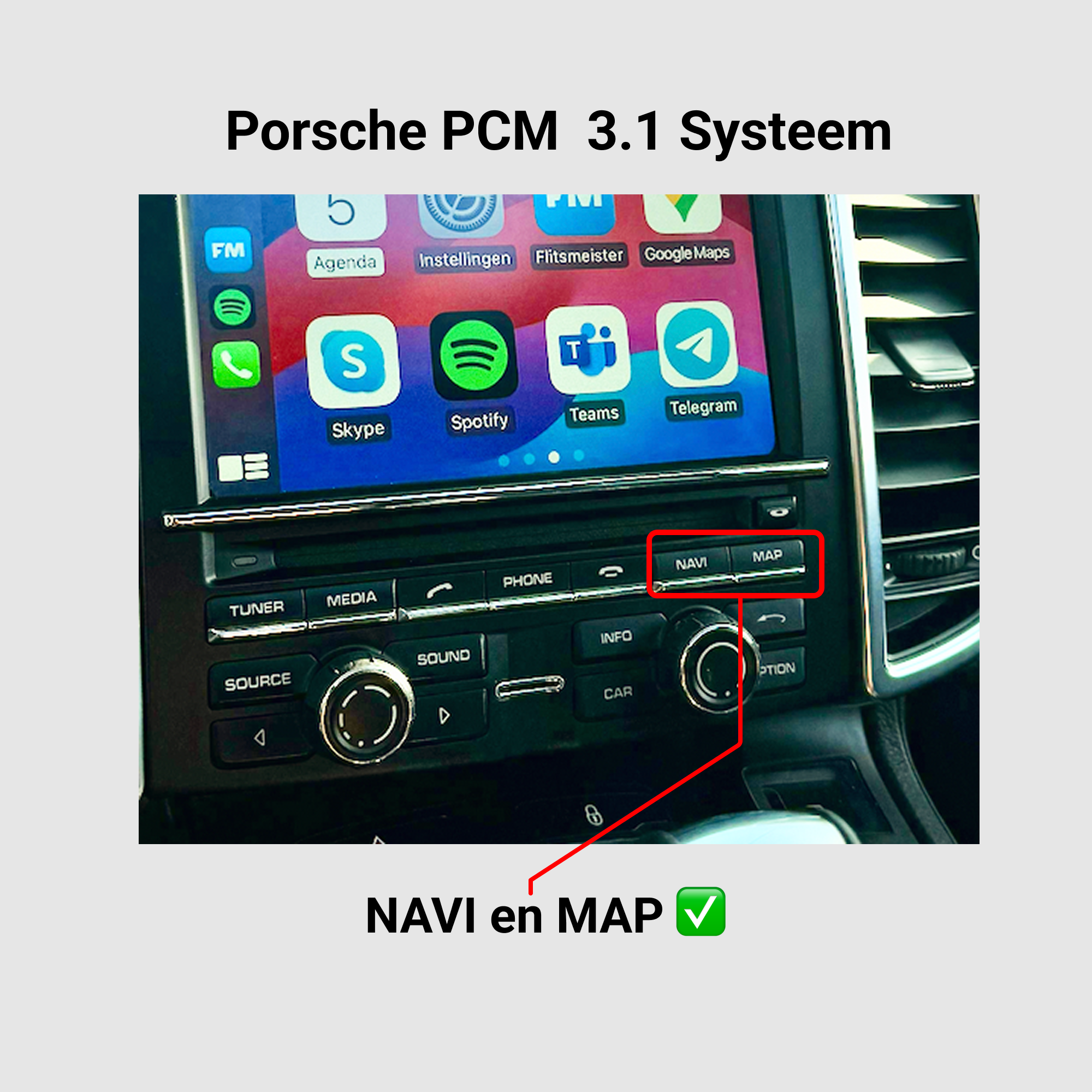 Porsche - Apple CarPlay & Android Auto-Modul - 2010-2016