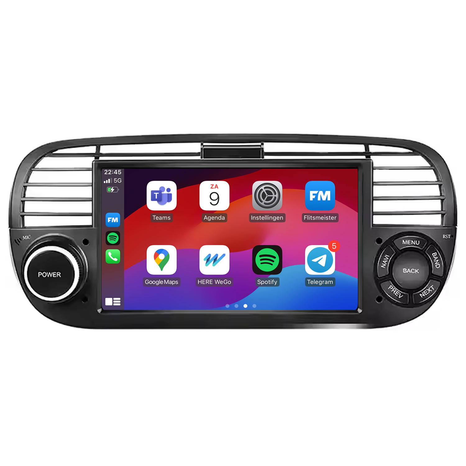 Fiat 500 Navigationsradiosystem | Carplay und Android Auto 2007 bis 2015