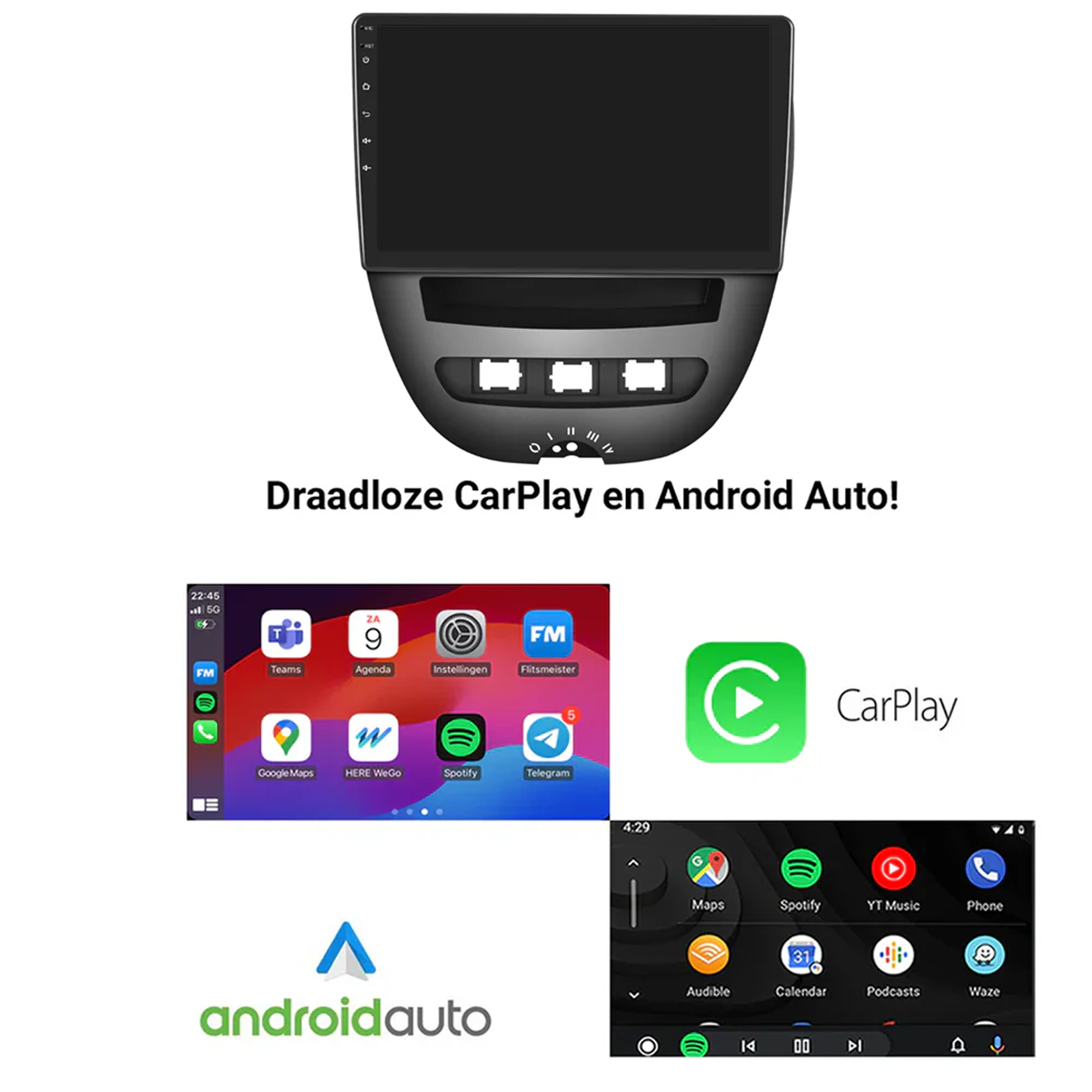 Toyota Aygo - Peugeot 107 - Citroën C1 - 2005-2013 | CarPlay & Android auto