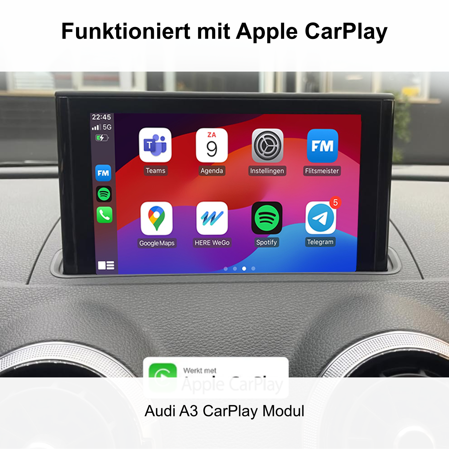 [de] Funktioniert mit Apple CarPlay | Audi A3 CarPlay Modul