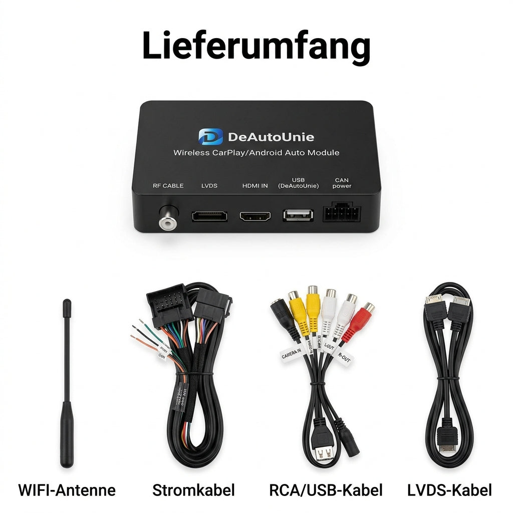 [de] Lieferumfang | WIFI-Antenne, Stromkabel, RCA/USB-Kabel, LVDS-Kabel