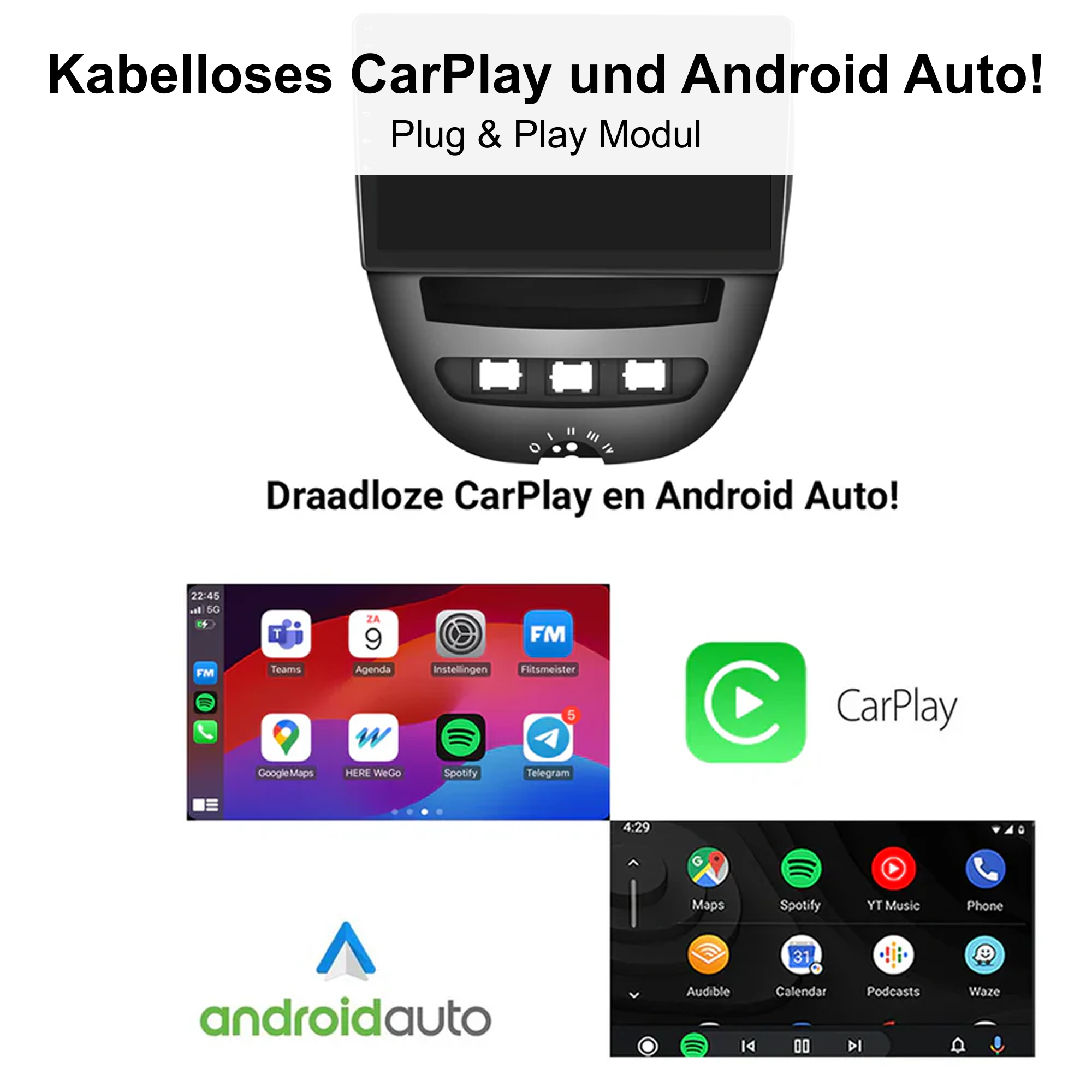 [de] Kabelloses CarPlay und Android Auto! | Plug & Play Modul