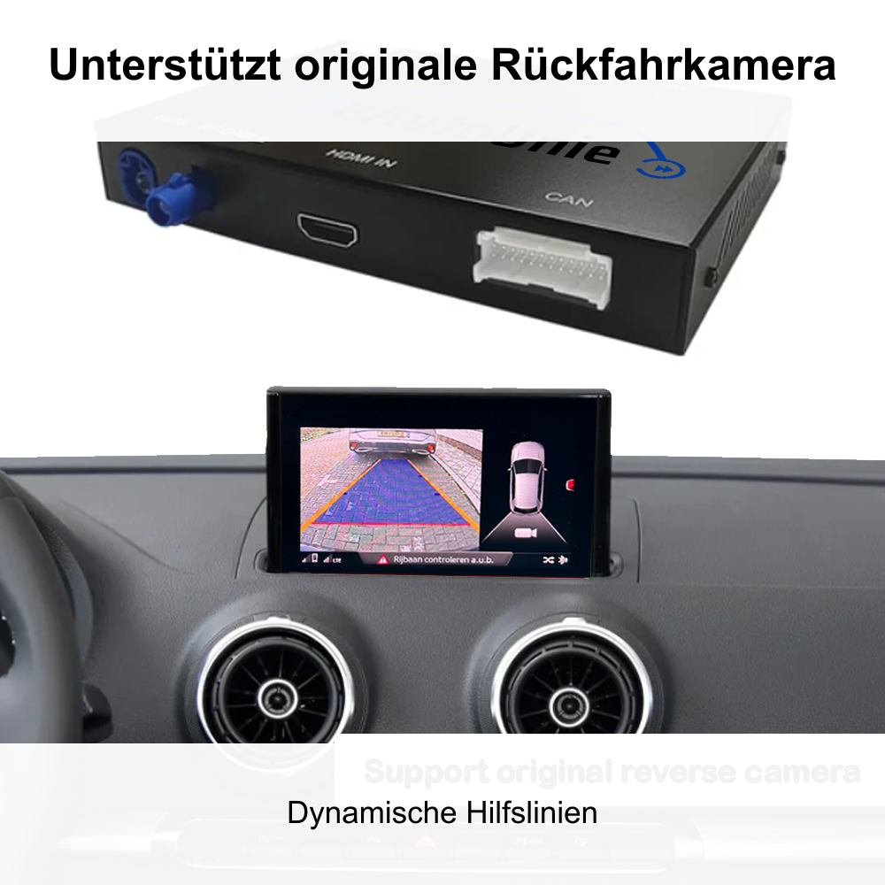 [de] Unterstützt originale Rückfahrkamera | Dynamische Hilfslinien