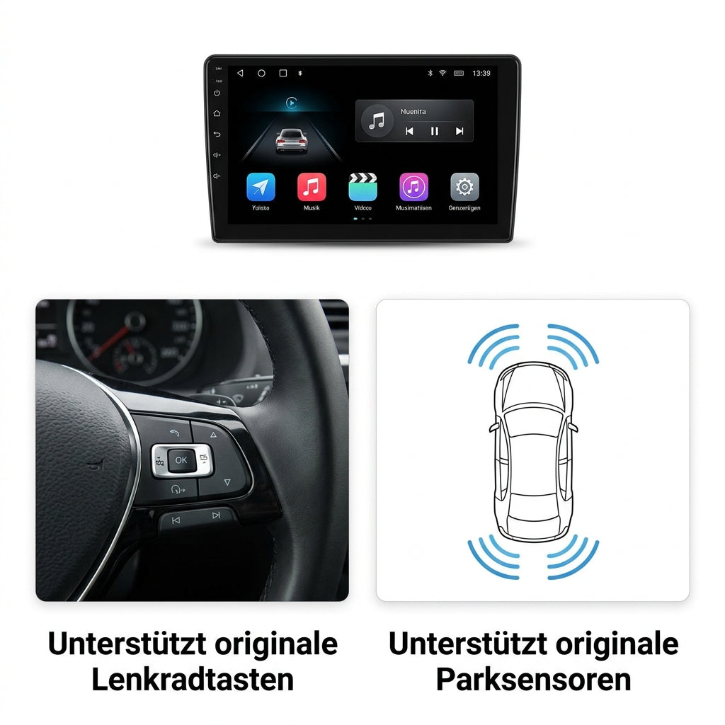 [de] Unterstützt originale Lenkradtasten und Parksensoren