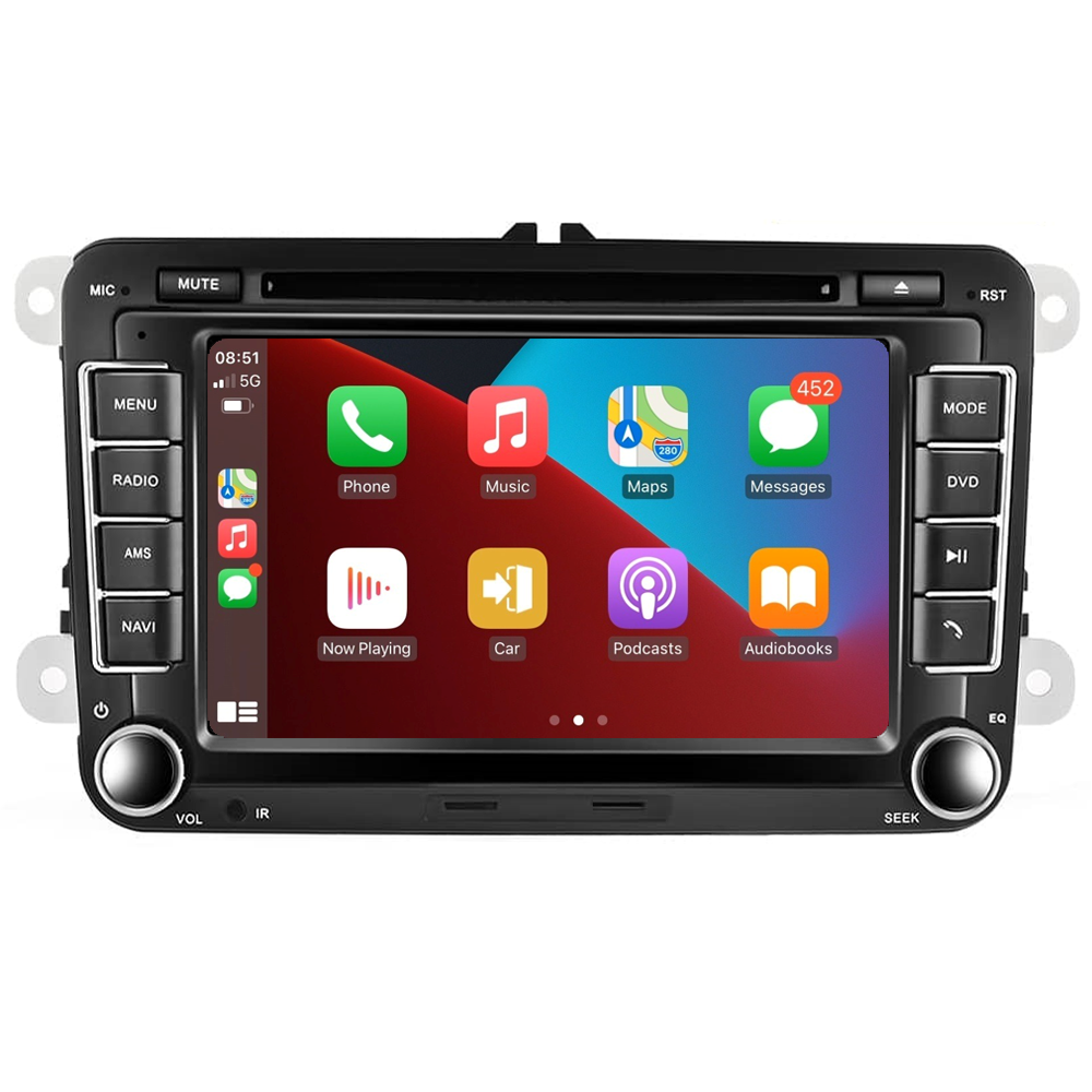 Navigatie - Carplay & Android auto| DVD | Geschikt voor VW 32GB